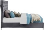Kira Velvet Upholstered Bed - Image 4