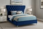 Kira Velvet Upholstered Bed - Image 2
