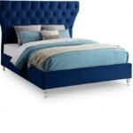 Kira Velvet Upholstered Bed
