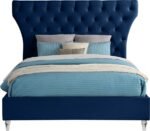 Kira Velvet Upholstered Bed - Image 3