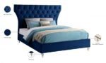Kira Velvet Upholstered Bed - Image 9