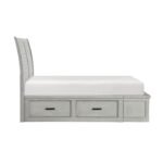 1337-1* Queen Platform Bed with Storage Footboard and Side Rails - Image 4