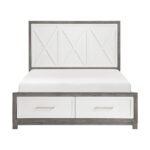 1366-1* Queen Platform Bed with Footboard Storage