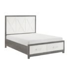 1366-1* Queen Platform Bed with Footboard Storage - Image 3
