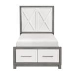 1366T-1* Twin Platform Bed with Footboard Storage