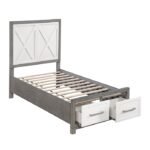 1366T-1* Twin Platform Bed with Footboard Storage - Image 8