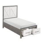 1366T-1* Twin Platform Bed with Footboard Storage - Image 7