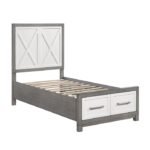 1366T-1* Twin Platform Bed with Footboard Storage - Image 4