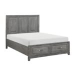 1450-1* Queen Platform Bed with Footboard Storage - Image 3