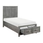 1450T-1* Twin Platform Bed with Footboard Storage - Image 4