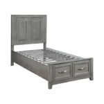 1450T-1* Twin Platform Bed with Footboard Storage - Image 3