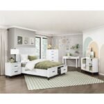 1450WHF-1* Full Platform Bed with Footboard Storage - Image 5