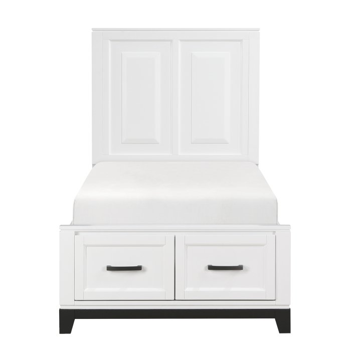 1450WHT-1_noBG___l.jpg 1450WHT-1* Twin Platform Bed with Footboard Storage - Image 1