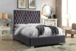 Lexi Velvet Upholstered Bed - Image 2