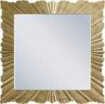 Golda Gold Leaf Frame Mirror - Image 3