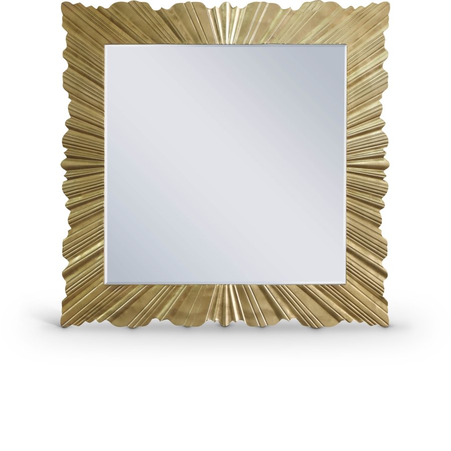 14904.jpg Golda Gold Leaf Frame Mirror - Image 1