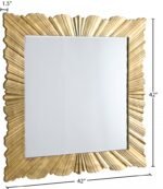 Golda Gold Leaf Frame Mirror - Image 4
