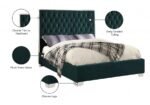Lexi Velvet Upholstered Bed - Image 4