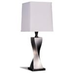 KEENE 30-INCH TAPERED SHADE TABLE LAMP SILVER (SET OF 2) - Image 3