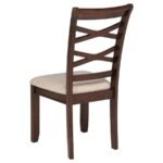 BARTON 5-PIECE ROUND WOOD DINING TABLE SET DARK BROWN - Image 9