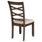 BARTON 5-PIECE ROUND WOOD DINING TABLE SET DARK BROWN - Image 11
