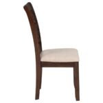 BARTON 5-PIECE ROUND WOOD DINING TABLE SET DARK BROWN - Image 12
