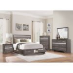 1505K-1CK* California King Platform Bed with Footboard Storage - Image 4