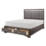 1505-1* Queen Platform Bed with Footboard Storage - Image 3