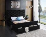 Bliss Velvet Upholstered Bed - Image 4