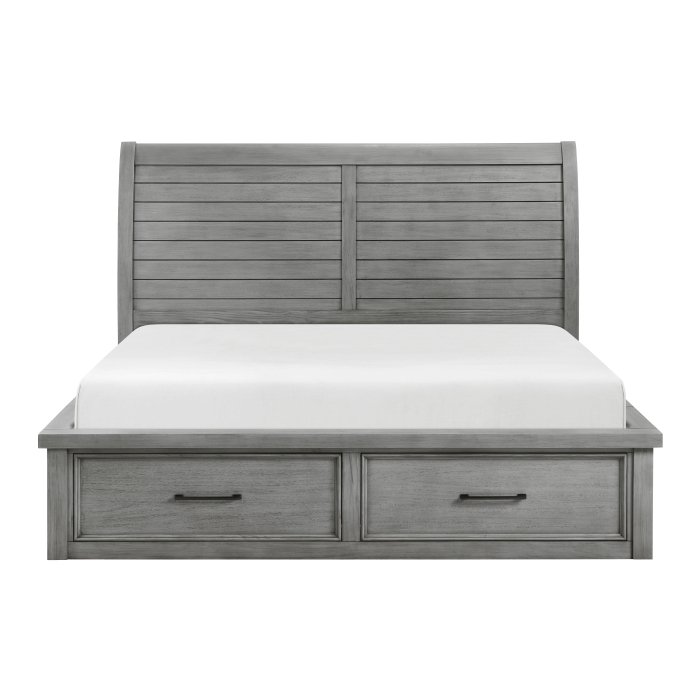 1559DG-1_noBG_f__l-4.jpg 1559DG-1* Queen Platform Bed with Storage Footboard and Side Rails - Image 1