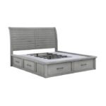 1559DGK-1EK* Eastern King Platform Bed with Storage Footboard and Side Rails - Image 4