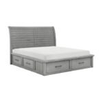 1559DG-1* Queen Platform Bed with Storage Footboard and Side Rails - Image 3