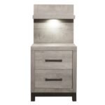 1577-4P* Night Stand with Wall Panel
