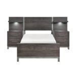 1577DGT-1*WB 5pc Set Twin Wall Bed (TB+2NS+2NS-P)