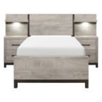 1577T-1*WB 5pc Set Twin Wall Bed (TB+2NS+2NS-P)
