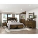 1592-1* Queen Platform Bed with Footboard Storage - Image 5