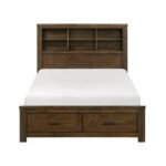 1592-1*WB 5pc Set Queen Wall Platform Bed (QB+2NS+2NS-P) - Image 2