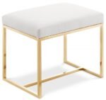 Monroe Vegan Leather Upholstered Stool