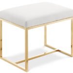 Monroe Vegan Leather Upholstered Stool