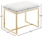 Monroe Vegan Leather Upholstered Stool - Image 3