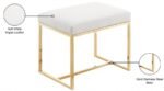 Monroe Vegan Leather Upholstered Stool - Image 4