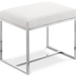 Monroe Vegan Leather Upholstered Stool