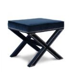 Nixon Velvet Upholstered Stool