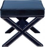 Nixon Velvet Upholstered Stool - Image 3
