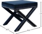 Nixon Velvet Upholstered Stool - Image 4