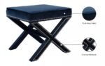 Nixon Velvet Upholstered Stool - Image 5