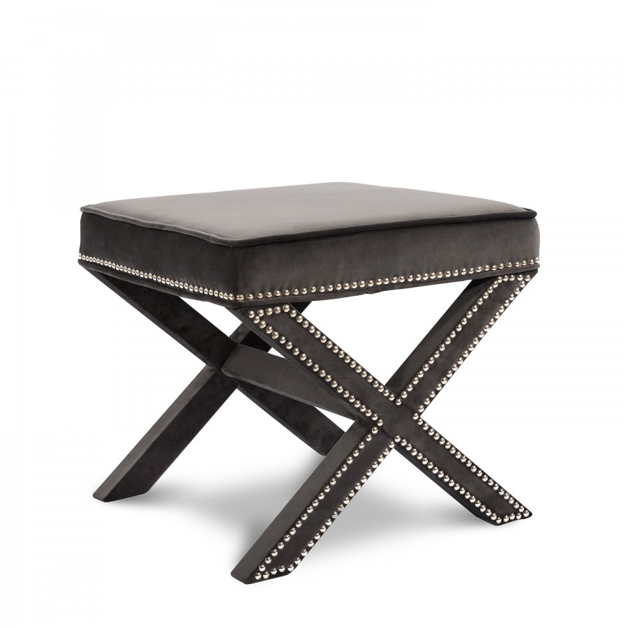 1711.jpg Nixon Velvet Upholstered Stool - Image 1
