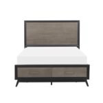1711-1* Queen Platform Bed with Footboard Storage