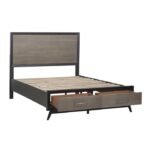 1711-1* Queen Platform Bed with Footboard Storage - Image 4