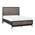 1711-1* Queen Platform Bed with Footboard Storage - Image 2